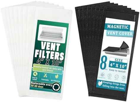 8 Pack Magnetic Vent Screen Mesh Covers & Air Vent Filters 4x10 inch