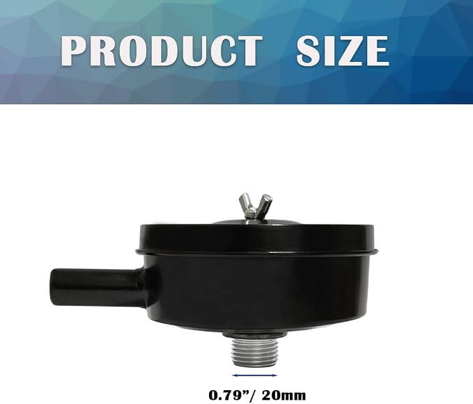 1/2" PT 20mm Thread Air Compressor Silencer Intake Noise Muffler Air