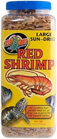 DBDPet Zoomed Large Sun-Dried Red Shrimp - Turtle Food - Includes Attached Pro-Tip Guide
