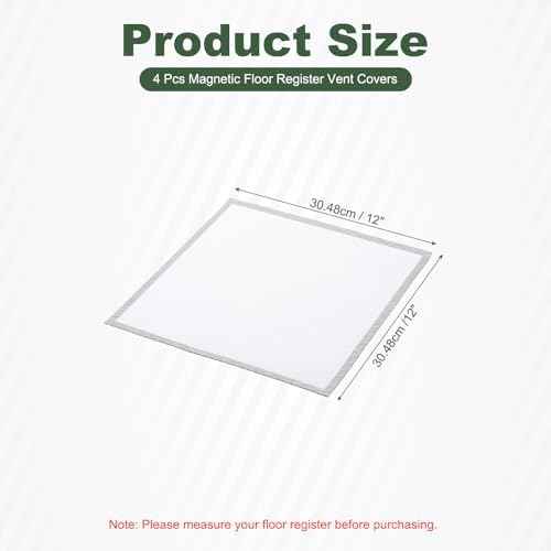 YOKIVE 4 Pcs Magnetic Floor Vent Covers, Floor Register Cover PVC Mesh