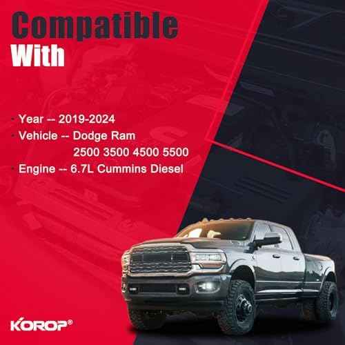6.7L Cummins Fuel Filter Oil Filter Air Filter and Cabin Air Filter Kit Compatible with 2019-2024 Dodge RAM 2500 3500 4500 5500 Diesel Replaces 68436631AA 68157291AA 5083285AA 53034051AB 68406048AA