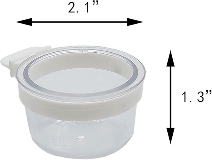 4 pcs Detachable Transparent Bowls for Canary Finch Parrot Seed Water Feeder