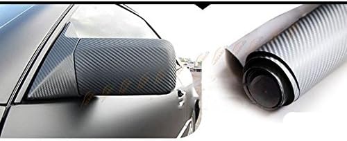 F & B LED LIGHTS Silver 3D Carbon Fiber Film Twill Weave Vinyl Sheet Roll Wrap (72" X 60", Silver)