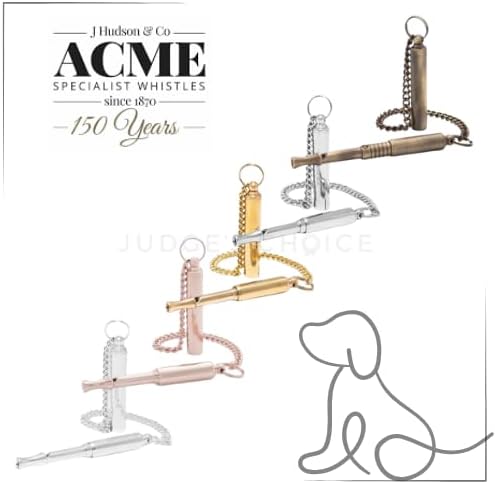 ACME Original 'Silent' Dog Training Whistle no. 535. Adjustable Frequency. Good Sound Quality. Weather-Proof. Designed and Made in The UK. Solid Brass (Polished Brass)