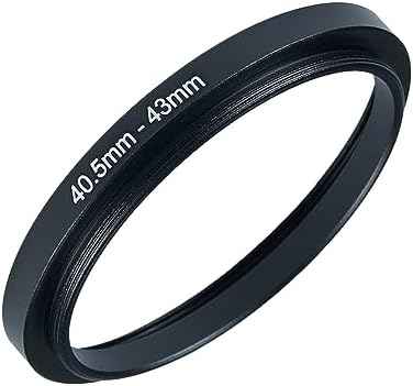 40.5mm to 43mm Step-up Adapter Rings Filter Adapter Black Metal Step