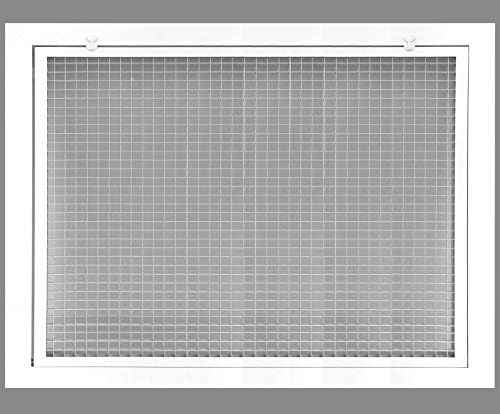 24" x 20" Cube Core Eggcrate Return Air Filter Grille for 1" Filter - Aluminum - White [Outer Dimensions: 26.5" x 22.5]