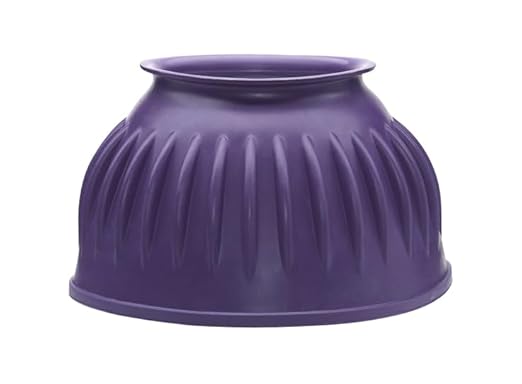 DS - Rubber Pull-On Bell Boots for Horse Riding, Color: Purple, Size: X-Large
