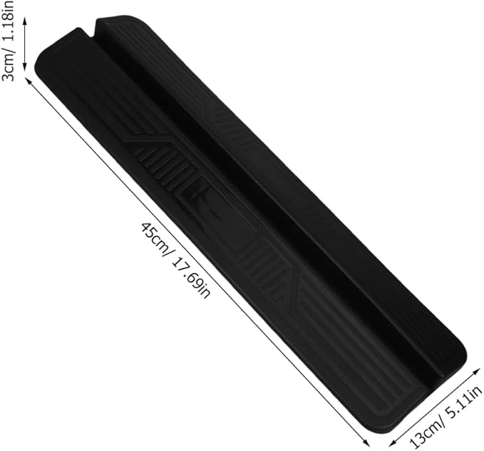 Unomor Baby Gate Ramp for Doorway Threshold Anti-Trip Pedal Safety Accessory for Pet Fence and Stairway Guardrail Black Polypropylene 17.71 x 5.11 in