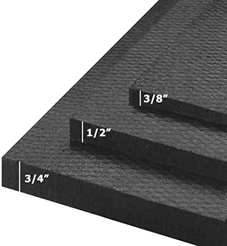 American Floor Mats - Heavy Duty Stall Tiles - Stable/Horse Tiles - Thick, Durable Rubber Flooring Solid Black 12' x 12' Set 3/8" Thick (36 Tiles Total)