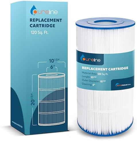 PURELINE 120 Sq Ft Pool Replacement Cartridge Filter, Compatible with Jacuzzi Sherlock 120, SHER120