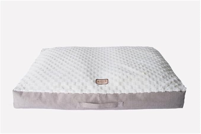 Dog Crate Mat - 40" x 29" Plush Cushion - Waterproof & Removable Cover - Pet Bed with Handle