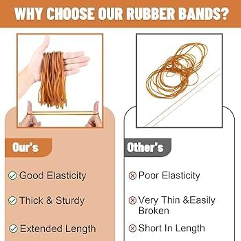 Rubber Band Depot, Size #32, Everyday Rubber Bands - Rubber Band Measurements: 3" x 1/8'' - Approximately 185 Rubber Bands Per Bag - 1/4 Pound Bag