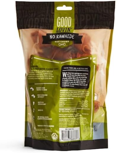 Good Lovin' No Rawhide Small Peanut Butter Flavored Dog Bones 14 oz. Count of 10