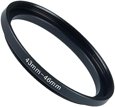 43mm to 46mm Step-up Adapter Rings Filter Adapter Black Metal Step Down Filter Ring Adapter Compatible with All Brand UV CPL ND Camera Lens Filter Stepping Rings (43mm-46mm)