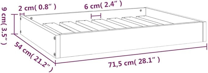 Solid Wood Pine Dog Bed, Solid Wood Pet Bed, Small Pet Furniture Cat & Dog Bed Frame, 28.1"x21.3"x3.5",-550