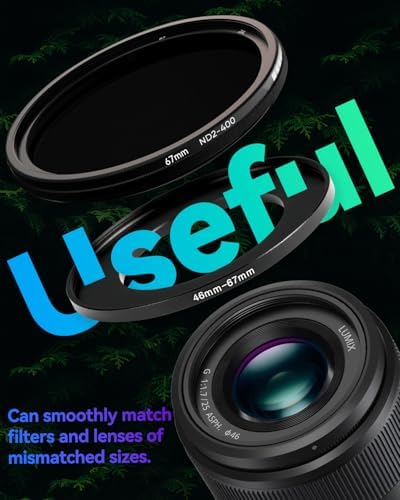 49-43mm Step-Down Ring Adapter, 49mm to 43mm Step Down Filter Ring for 49mm Lens Install 43mm ND CPL UV Camera Lens Filter(49mm-43mm)