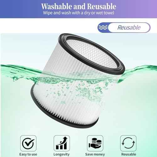 2 Pack Replacement Cartridge Filter Compatible with Shop-Vac 90304, 90350, 90333, 903-04-00, 9030400, Fits most 5 Gallon and Above Wet/Dry Vacuum Cleaners