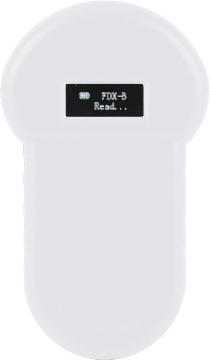 Pet Microchip Reader, Handheld Scanner for ISO11784/85 FDX B Animal Chips, Ideal for Dogs, Cats, Pigs, Livestock & Poultry Management