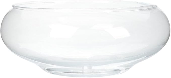 VOSAREA Glass Vase Bowl Glass Bubble Bowl Terrarium Succulent Planter Air Plants Hydroponic Display Floating Candles Clear Bubble Fish Aquatic Plant Pot Daffodil Pot (9.82X9.82X3.93in)