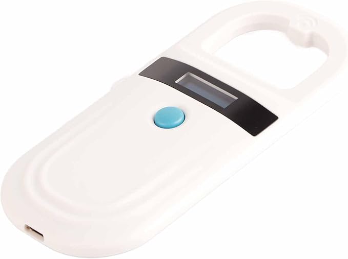 Sanpyl Animal Chip ID Scanner Reader OLED Display Screen Pet Tag Scanner Alarm USB Interface for FDXB and EMID Microchips, Includes USB Cable and User Manual, Suitable for Railway Detection