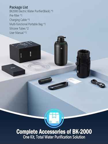 Electric Portable Water Filter for Camping, Hiking, Backpacking