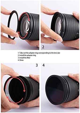 82mm to 72mm Step-Down Rings Filter Adapter for All Brands UV ND CPL Metal Step-Down Rings Adapter Filter