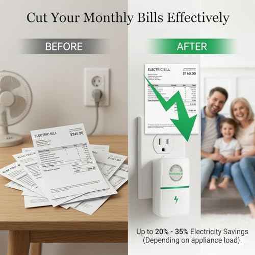 2026 New Power Factor Saver Plug in, Power Plug Pro Energy Saver Electricity Saving Box, Energy Savings Device with Voltage Optimization for Home & Office US Plug 90V-250V 30KW (2 PCS White)