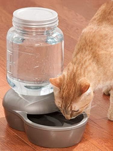 Petmate Mason Inspired Replendish Gravity Waterer, Water Dispenser for Dogs and Cats, 1 Gallon Silver, Made in USA
