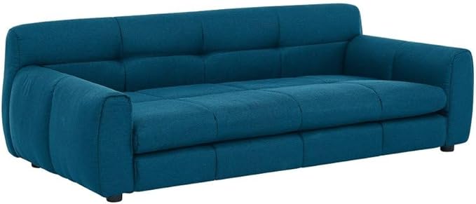 Modern Pet Sofa Bed for Large Dogs Up to 130lbs, Luxurious Living Room Dog Couch with Supportive Backrest and Armrests, Easy-to-Clean Linen Fabric Elevated Pet Furniture
