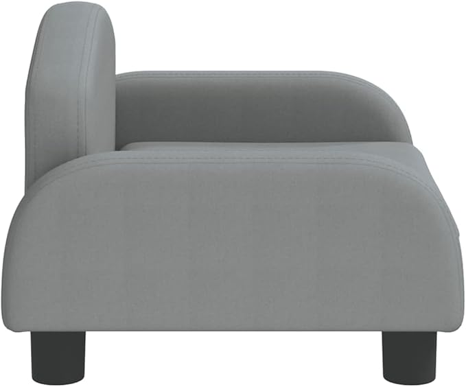 Small Dog Bed with Solid Pine Wood Frame, Elevated Pet Sofa for Cats and Puppies, Soft Foam Padded Couch, Comfortable Fabric Resting Place, Light Grey, 19.7 x 15.7 x 11.8 Inches