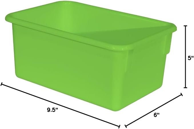 Wood Designs Cubby Storage Bin, Heavy Duty Plastic Containers