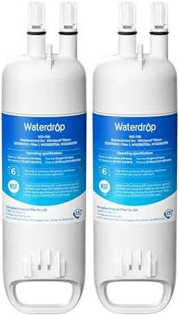 Waterdrop EDR1RXD1 Refrigerator Water Filter, 2-Pack