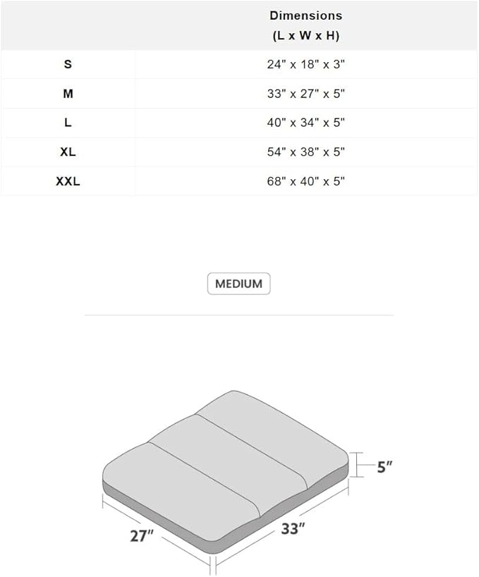 K9 Ballistics Tough Rectangle Pillow Dog Bed - Removable Cover, Washable, Durable & Water Resistant Dog Bed - Medium, Taupe Premium Finish