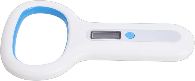 GLOGLOW Pet Microchip Scanner, Rechargeable Reader for Dogs and Cats with OLED Display and Connectivity for Vet Professionals Landscape Aquaculture (White)