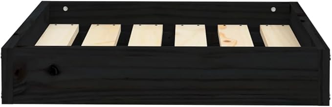 Minimalist Solid Pine Wood Dog Bed for Small Breed Pets, Durable Rectangular Frame 20.3 x 17.3 x 3.5 Inches, Modern Sleek Design for Living Room or Bedroom, Easy Assembly