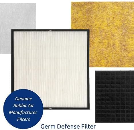 Rabbit Air, Genuine Original Air Purifier Filter - MinusA2 Filter Replacement Kit and HEPA Filter Replacement Compatible with Models SPA-700A and SPA-780A/N (with Germ Defense Customized Air Filter)