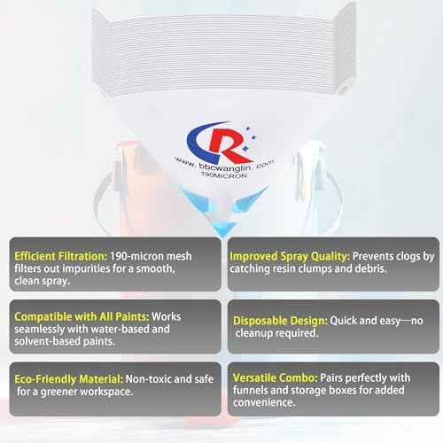 1000 Pack of Paint Strainers, Paint Filter Strainer Paper Cone - 190