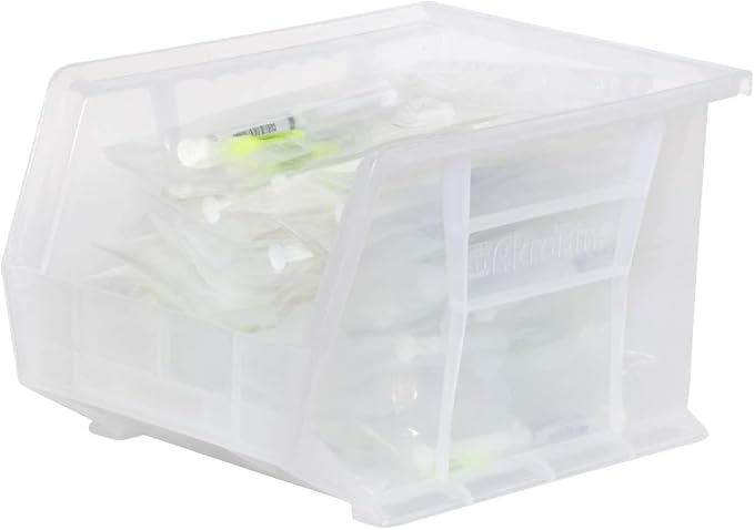 Akro-Mils 30239 AkroBins Plastic Storage Bins, Space-Saving Stackable Bins