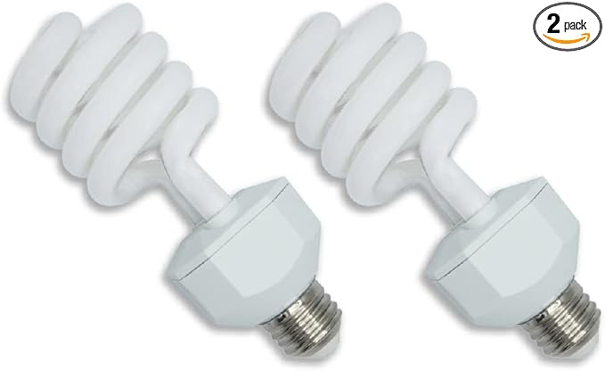 lumenivo UVB Reptile Light 23W 10.0 Desert Terrarium UVB Bulb for Bearded Dragon, Dwarf Monitors, Veiled Chameleons - Simulates UVB from The Sun to Help in Calcium Absorption - 120V - 2 Pack