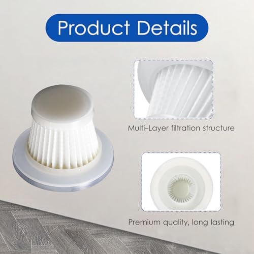 4 Pack HEPA Filters Replacement for Horsepower Duck Vacuum Cleaner, Washable Filter Replacement Parts Accessories