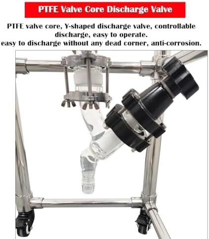 Glass Vacuum Filter Lab Vacuum Filtration Extraction Apparatus with 10L Brinell Funnel/10L Glass Flask Negative Pressure Stainless Steel Vacuum Filter Kit for Liquid Extraction