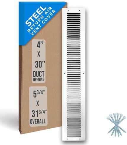 Fits 4x30 Duct Opening | Steel Return Air Grille by Handua | Vent