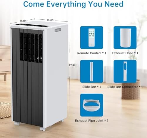 8,000 BTU Portable Air Conditioner with Sleep, Cool, Dehumidifier & Fan