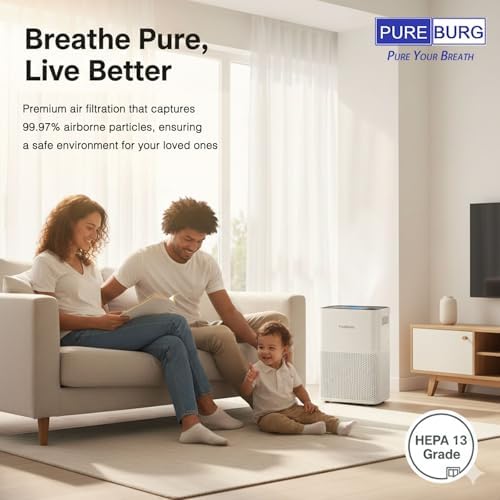 PUREBURG Replacement Filter Compatible with Bosch Air 4000 Air Purifier, 2-Pack H13 True HEPA Activated Carbon 2-in-1 For Air Clean Dust VOCs Odor 3-Stage Filtration