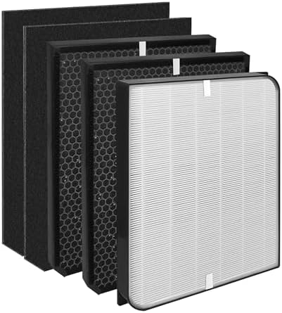 5 Pack AD3000 / AD3500 Replacement Filter Compatible with Air doctor 3000/3500 Air Purifier, 1 main filter + 2 Activated Carbon filters + 2 Carbn Pre-Filters