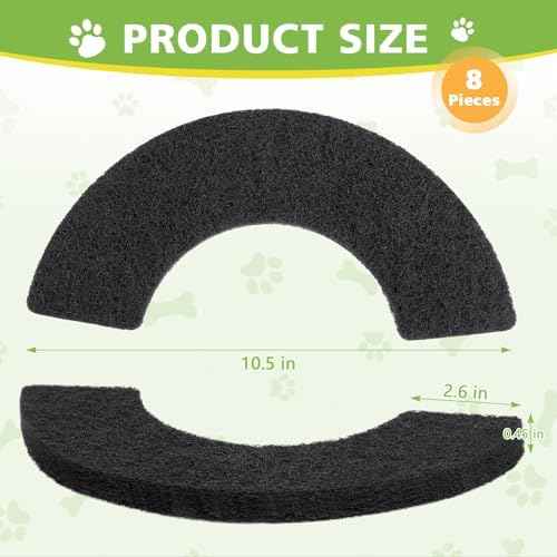 8 Pack Thickened 0.45” Carbon Filters Compatible with Litter Robot 4, Cat Litter Box Filters Replacement to Control Damp from Pets and Absorb Odors for a Fresh Home Life