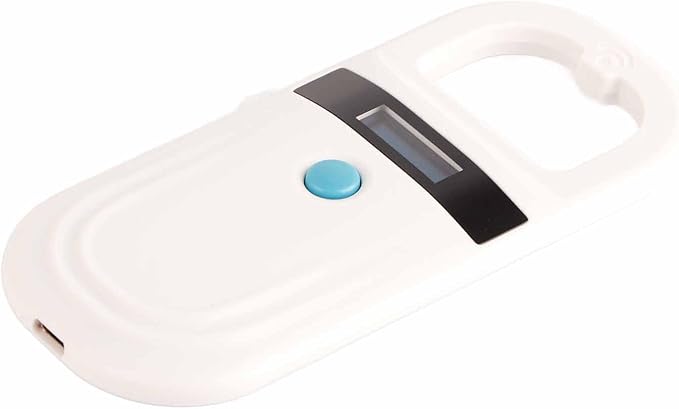 Pet Tag Scanner Microchip Reader Rechargeable OLED Display Animal Chip ID Scanner USB Interface, FDXB and EMID Microchip Reader, Suitable for Railway Detection, Includes User Manual