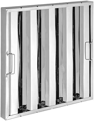 Kratos Commercial Hood Filter 26-Gauge Stainless Steel, Silver 16"H x