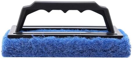 5.7inch Aquarium Scraper Plastic Brush No Dead Angles Design Glass Cleaner Tool with Ergonomic Handle for Fish Tank Maintenance
