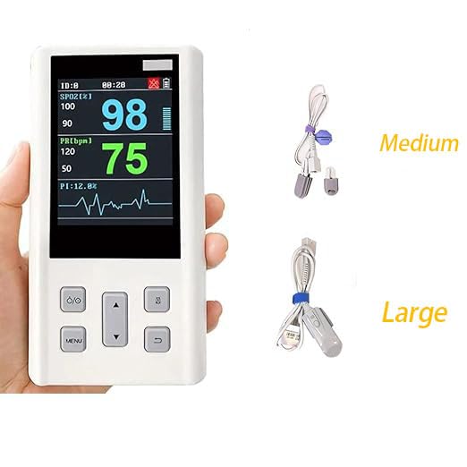 Veterinary Animal Blood Oxygen Monitor SPO2 Handheld Pulse Rate Monitor with Small Probe for Pets
